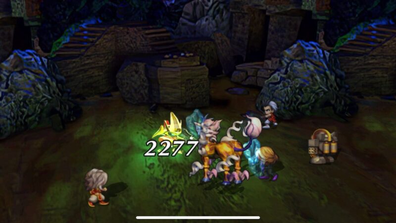 マイティサイクロンでのダメージ